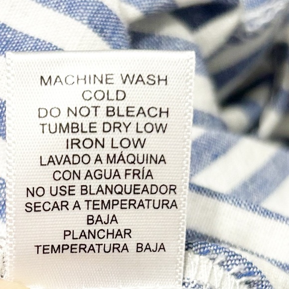 Love Tree Striped Paper Bag Tie Waist Pants Elastic Waist Pull On Styling  💙🤍 - Picture 9 of 11